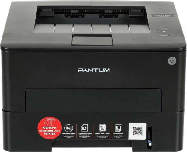 Принтер лазерный Pantum P3020D черно-белая печать, A4, цвет черный