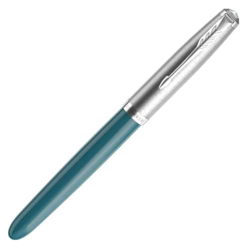 Ручка перьев. Parker 51 Core (CW2123506) Teal Blue CT F ст.нерж. подар.кор.