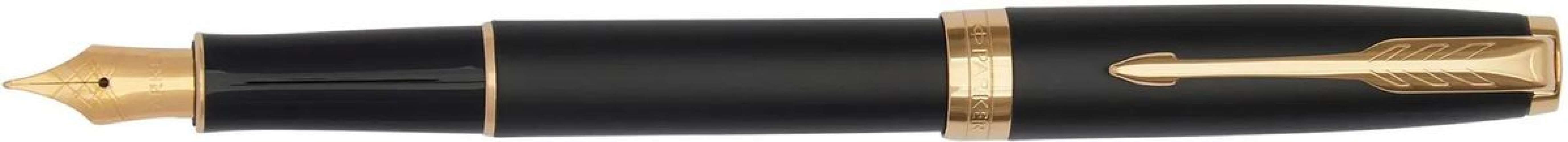 Ручка перьев. Parker Sonnet Core F528 (CW1931516) Matte Black GT F ст.нерж. подар.кор.