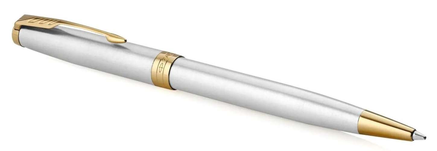 Ручка шариков. Parker Sonnet Core K527 (CW1931507) Stainless Steel GT M чернила черн. подар.кор.