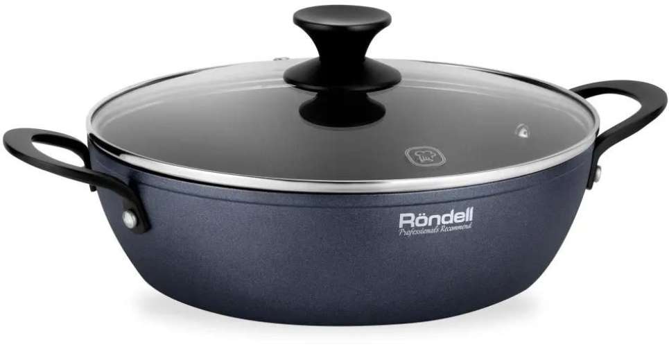 Сотейник Rondell Evolution-R RDA-799, с крышкой, графитовый