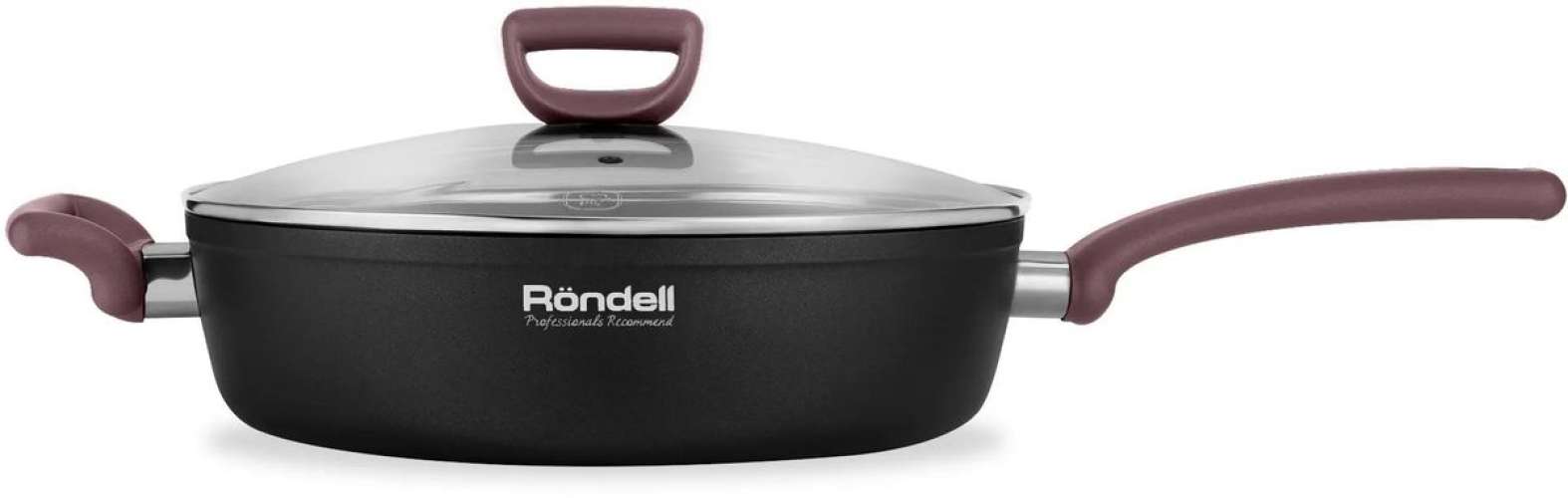 Сотейник Rondell Fest RDA-1526, с крышкой, черный