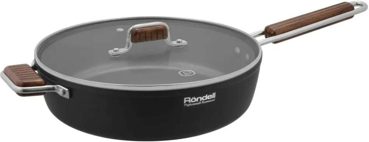 Сотейник Rondell Fjord RDA-1799, с крышкой, черный