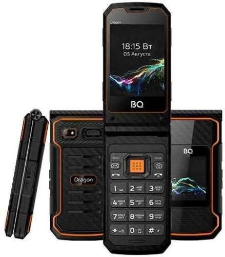 Сотовый телефон BQ Dragon 2822,  черный/оранжевый