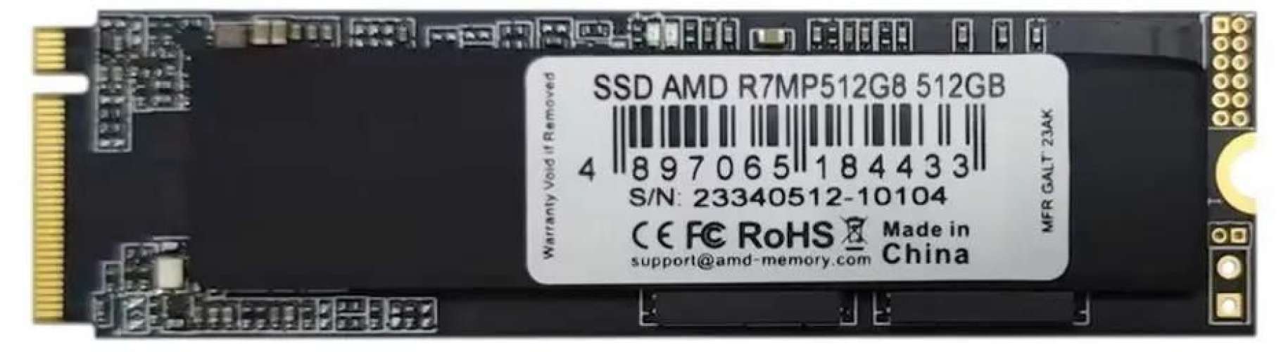 SSD накопитель AMD Radeon R7MP512G8 512ГБ, M.2 2280, PCIe 4.0 x4,  NVMe,  M.2