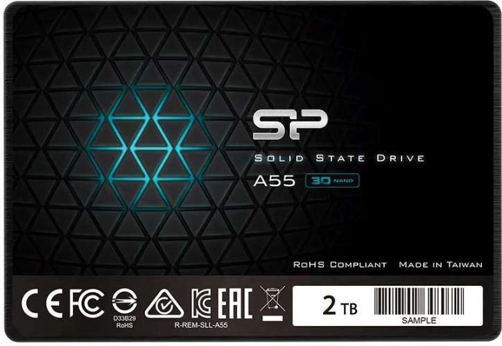 SSD накопитель Silicon Power Ace A55 SP002TBSS3A55S25 2ТБ, 2.5", SATA III,  SATA