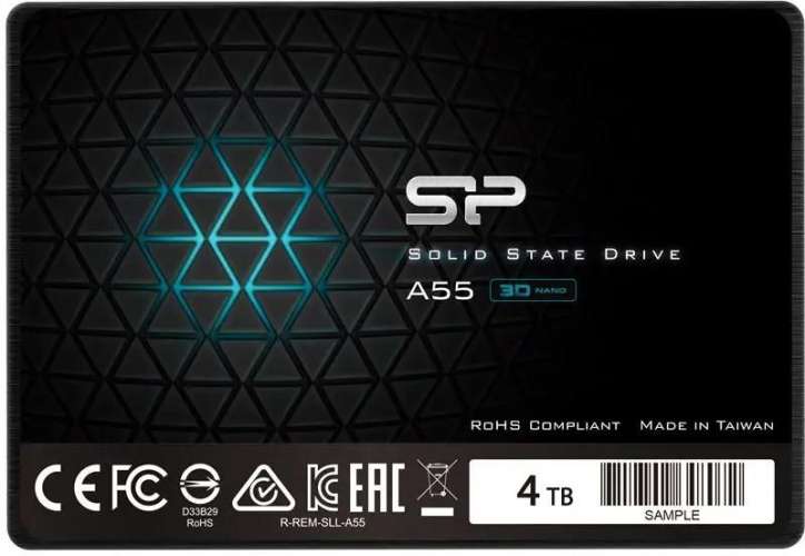 SSD накопитель Silicon Power Ace A55 SP004TBSS3A55S25 4ТБ, 2.5", SATA III,  SATA