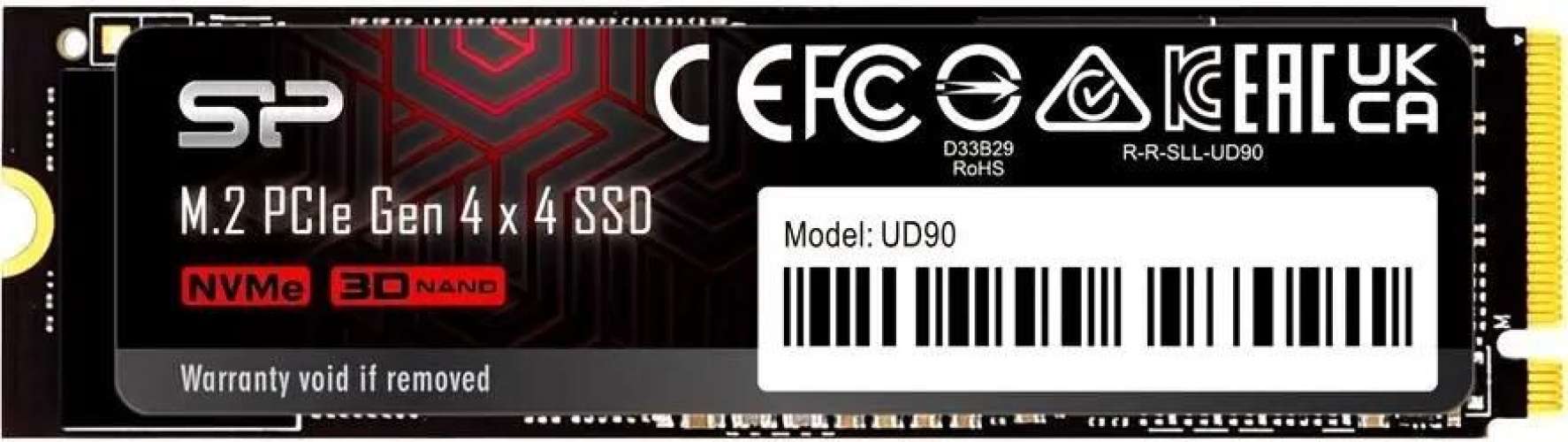 SSD накопитель Silicon Power M-Series UD90 SP02KGBP44UD9005 2ТБ, M.2 2280, PCIe 4.0 x4,  NVMe,  M.2