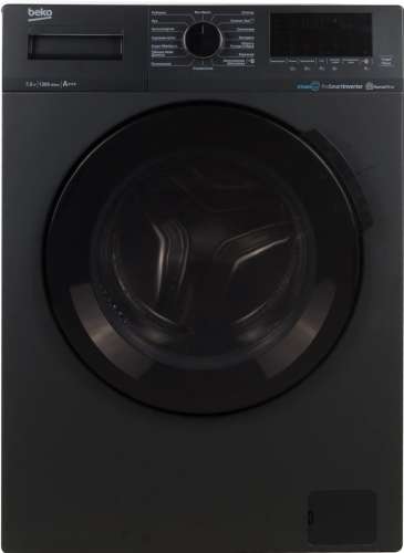 Стиральная машина Beko WSPE7H616A, с фронтальной загрузкой, с паром, 7.5кг, 1200об/мин, инверторная