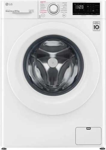 Стиральная машина LG F2V3GS3W, с фронтальной загрузкой, с паром, 8.5кг, 1200об/мин, инверторная