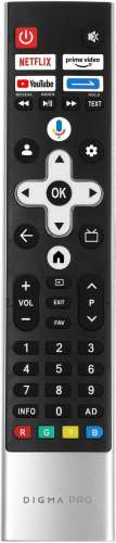 Телевизор QLED Digma Pro 55&quot; QLED 55L Google TV Frameless черный/серебристый 4K Ultra HD 120Hz HSR DVB-T DVB-T2 DVB-C DVB-S DVB-S2 USB WiFi Smart