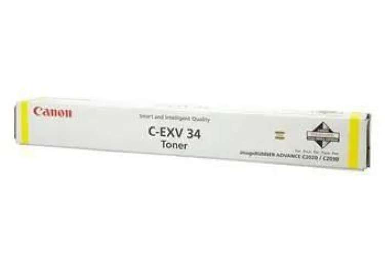 Тонер Canon C-EXV34Y,  для iR C2020/C2025/C2030/C2220/C2225/C2230,  желтый, туба