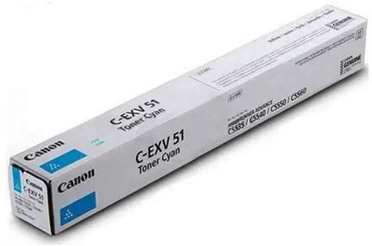 Тонер Canon C-EXV51LC,  голубой, туба