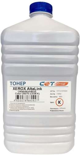 Тонер CET CE08-K,  для XEROX AltaLink C8045/8030/8035, Color C60/70,  черный, 660грамм, бутылка