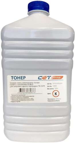 Тонер CET CE28-K/CE28-D,  для KONICA MINOLTA Bizhub C258/308/368,  черный, 579грамм, бутылка, девелопер