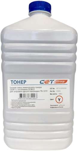 Тонер CET CE28-Y,  для KONICA MINOLTA Bizhub C258/308/368/227i/257i,  желтый, 500грамм, бутылка