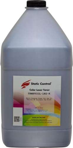 Тонер STATIC CONTROL TRMPTCOL-1KG-K,  для HP CLJCP1515/Canon MF8330,  черный, 1000грамм, флакон