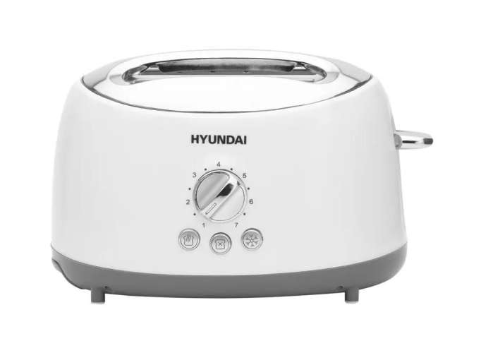 Тостер HYUNDAI HYT-8003,  белый/серый