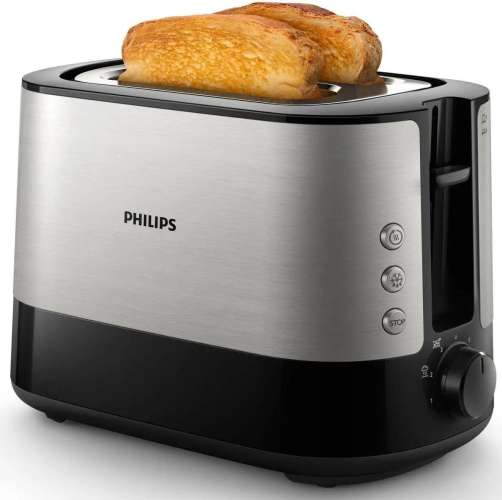 Тостер PHILIPS HD2635/90,  серебристый/черный