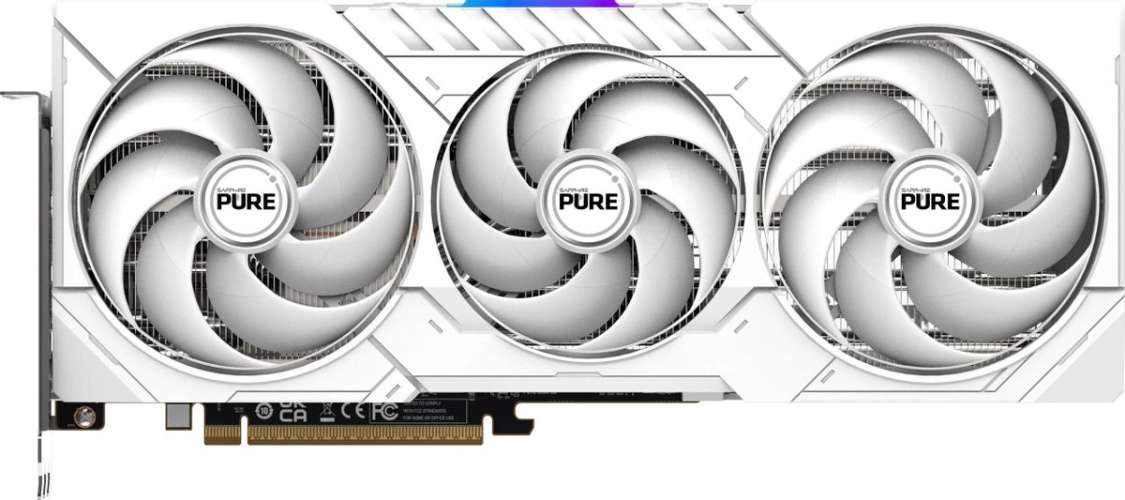 Видеокарта Sapphire AMD  Radeon RX 9070XT 11348-02-20G PURE AMD RADEON RX 9070 XT GAMING OC 16GB DUAL 16ГБ PURE, GDDR6, OC,  Ret