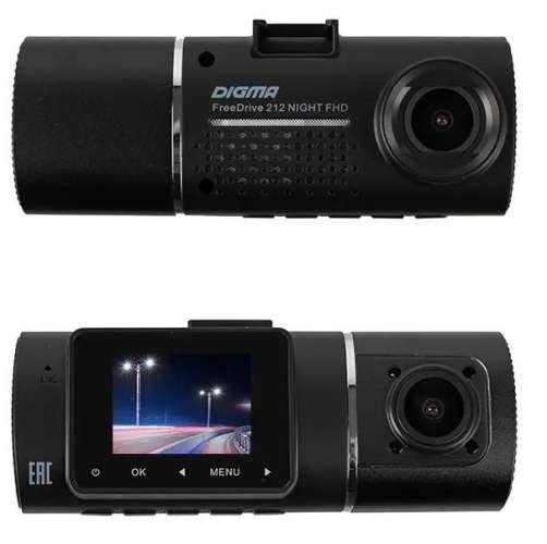 Видеорегистратор DIGMA FreeDrive 212 NIGHT FHD,  черный