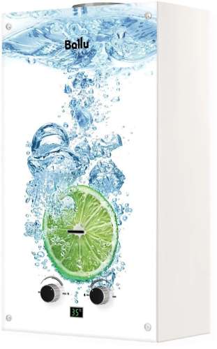 Водонагреватель проточный Ballu Fiery Glass Lime GWH 10,  газовый