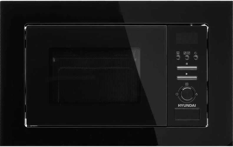 Встраиваемая микроволновая печь Hyundai HBW 2040 BG, 20л, 800Вт, черный