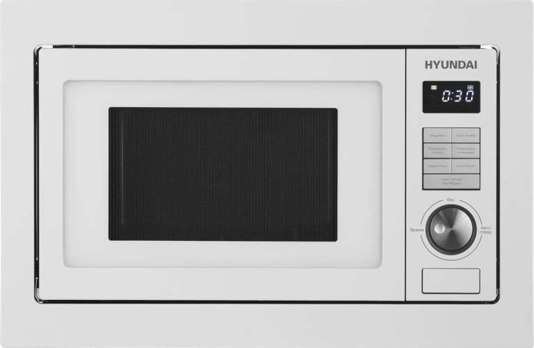 Встраиваемая микроволновая печь Hyundai HBW 2544 WG, 25л, 900Вт, белый