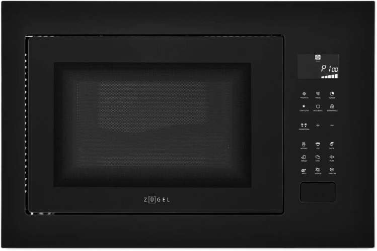 Встраиваемая микроволновая печь ZUGEL ZMO251B, 25л, 1400Вт, черный