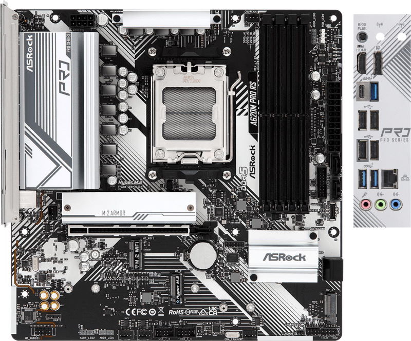 ASRock A620M Pro RS W без WiFi