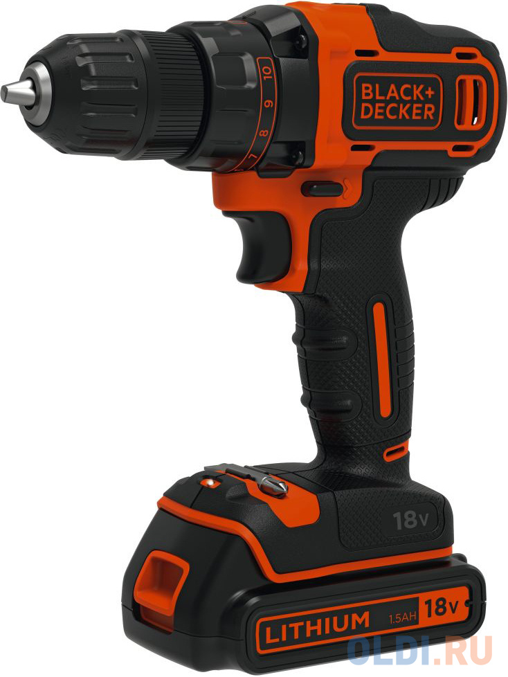 Аккумуляторная дрель-шуруповерт Black+Decker BDCDD186K1B