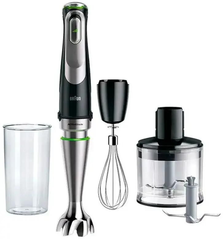 Блендер Braun MQ9135XI,  погружной,  черный/серебристый