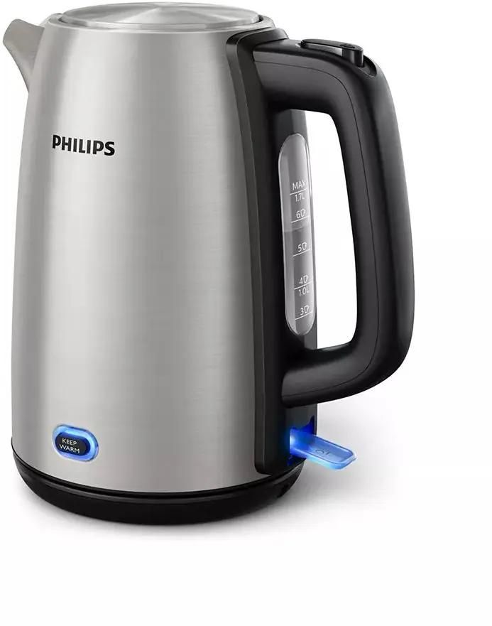 Чайник электрический Philips HD9353/90, 2060Вт, нержавеющая сталь и черный