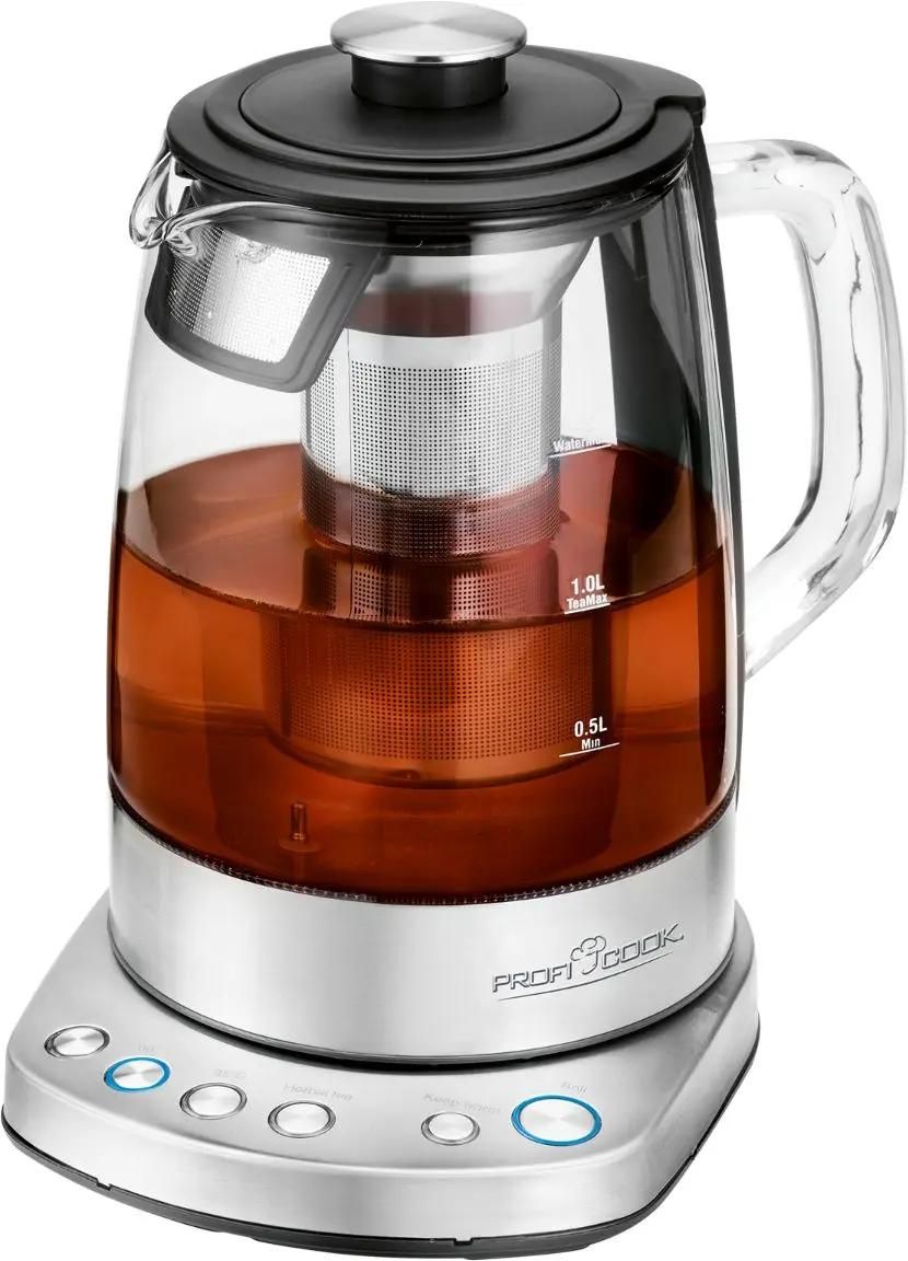 Чайник электрический PROFI COOK PC-WKS 1167 G, 2200Вт, нержавеющая сталь