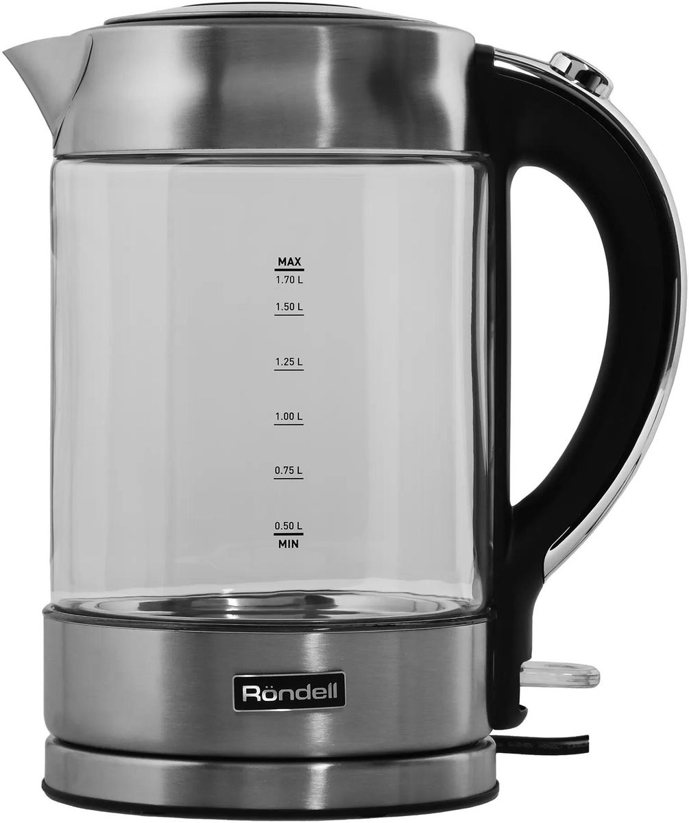 Чайник электрический Rondell 1001-RE-01, 2200Вт, серебристый