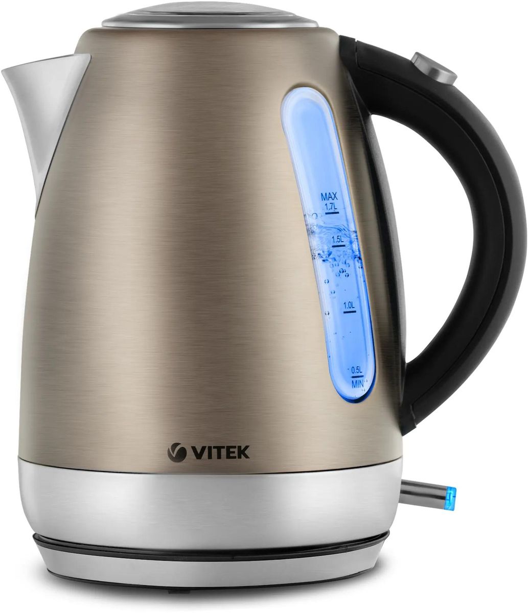 Чайник электрический Vitek VT-7025, 2100Вт, бронзовый