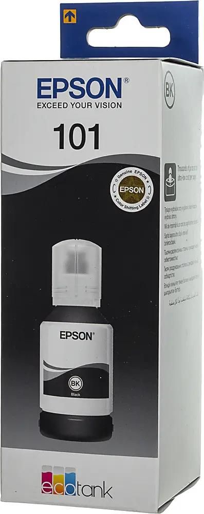 Чернила Epson 101 C13T03V14A, для Epson, 127мл, черный