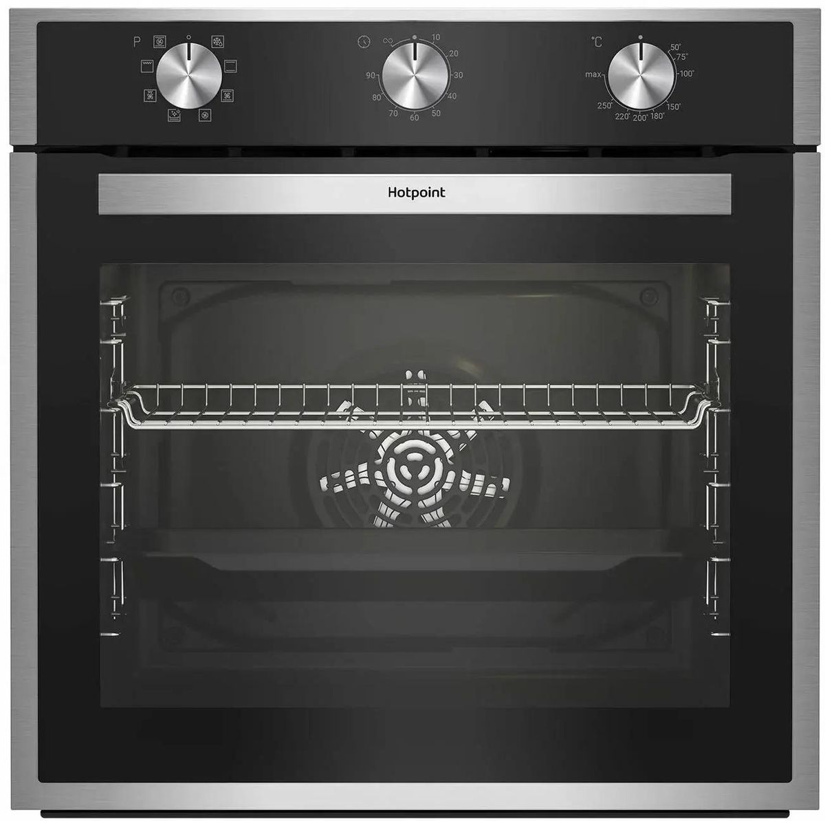Духовой шкаф HOTPOINT FE9 814 H IX,  нержавеющая сталь/черный