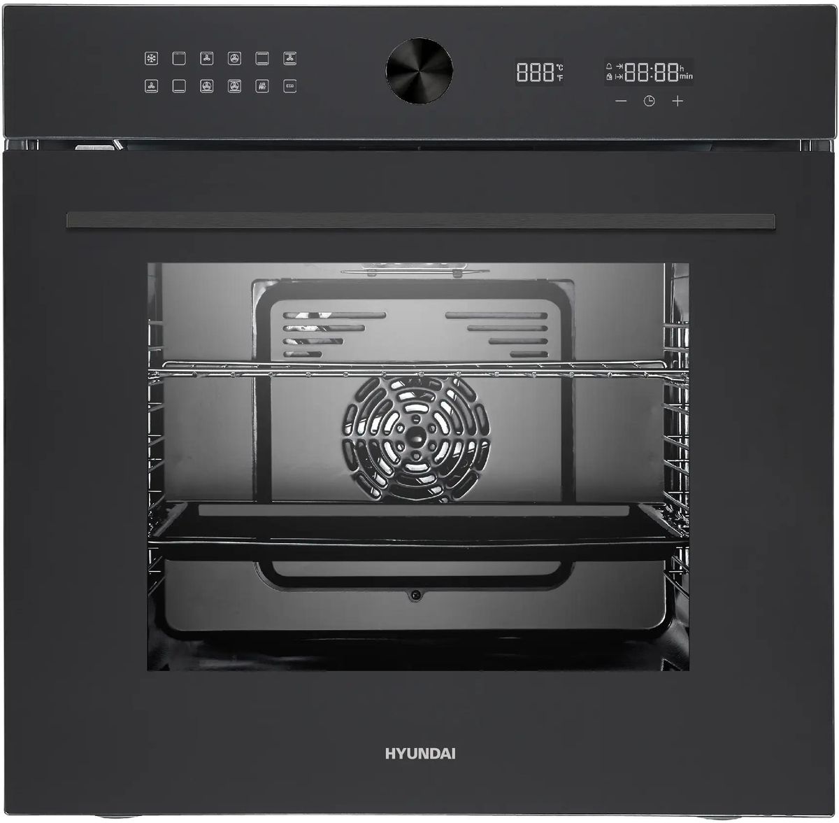 Духовой шкаф Hyundai HEO 6745 BG,  черное стекло