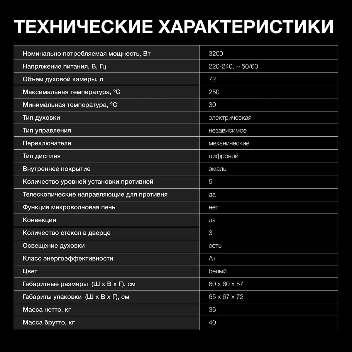 Духовой шкаф Hyundai HEO 6772 WG,  белый
