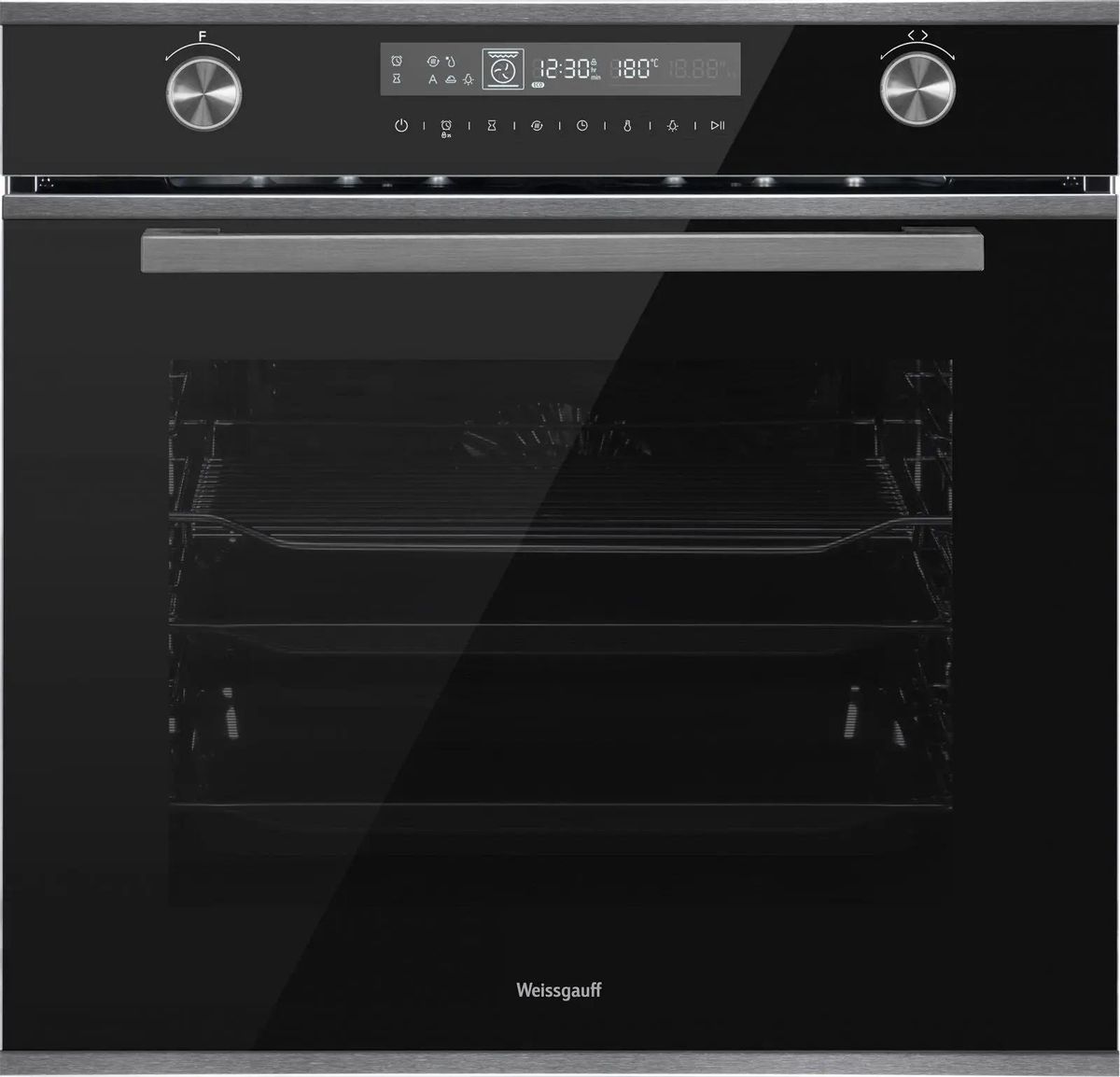 Духовой шкаф WEISSGAUFF EOM 751 PDBSX,  черный/нержавеющая сталь