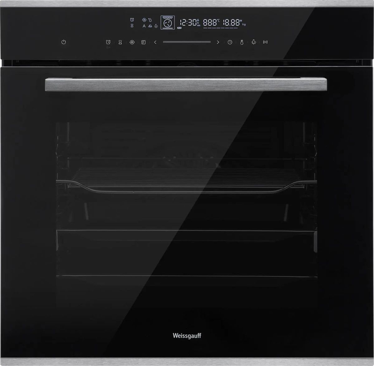 Духовой шкаф WEISSGAUFF EOM 791 SDBSX,  черный/нержавеющая сталь