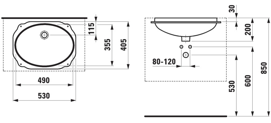 Laufen Birova 811191 530 мм