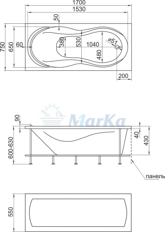 Marka One Enna 170x75 см