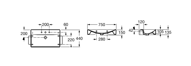 Roca Diverta 327110 750 мм