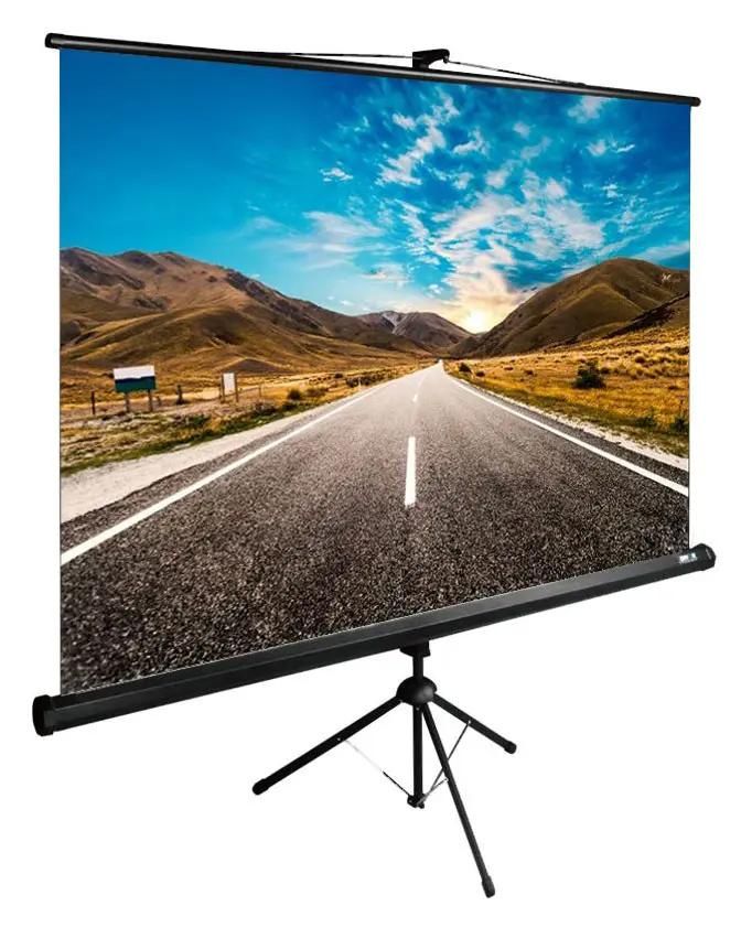 Экран Cactus TriExpert CS-PSTE-160x160-BK,  160х160 см, 1:1,  напольный черный