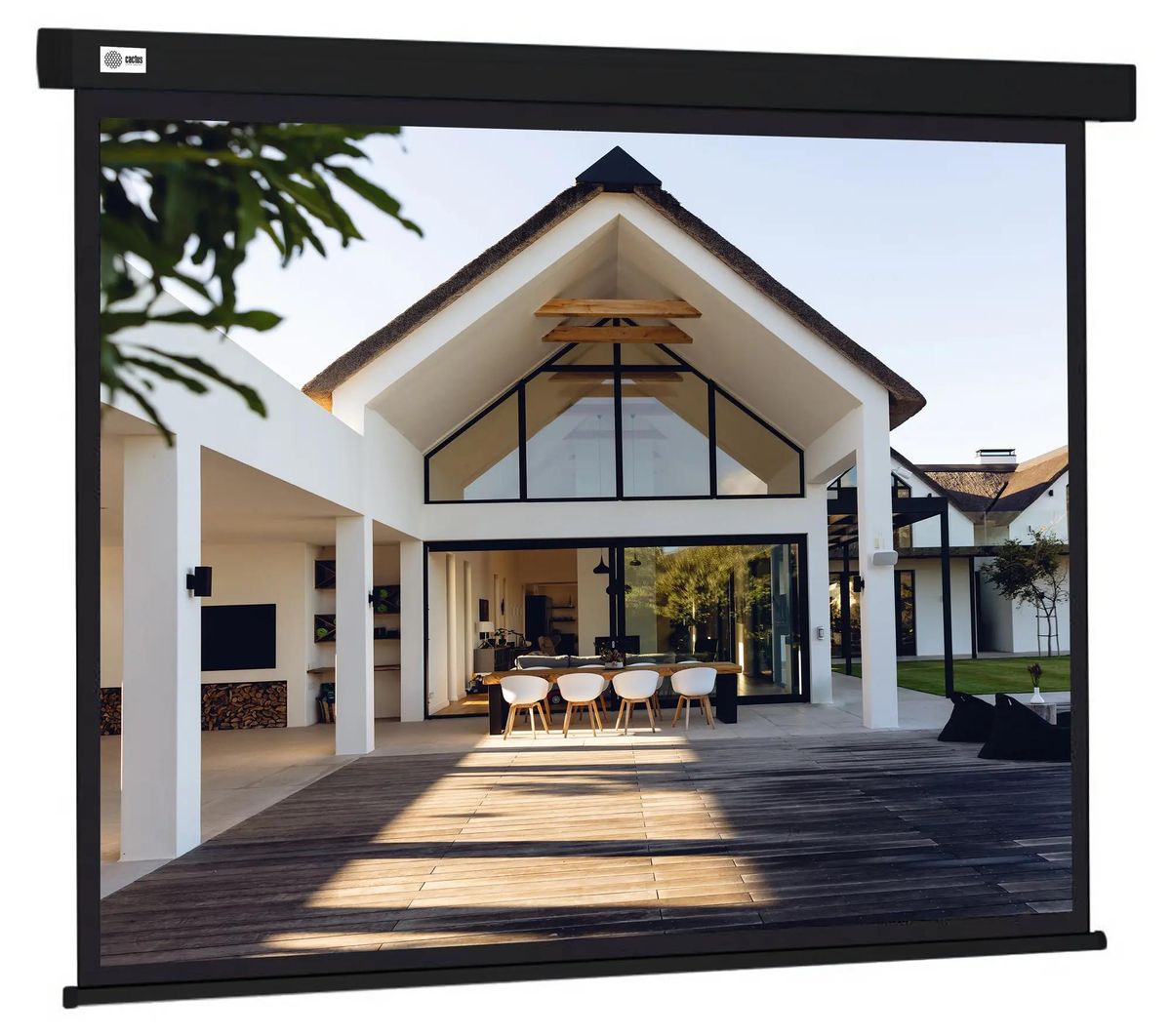Экран Cactus Wallscreen CS-PSW-128X170-BK,  170.7х128 см, 4:3,  настенно-потолочный черный