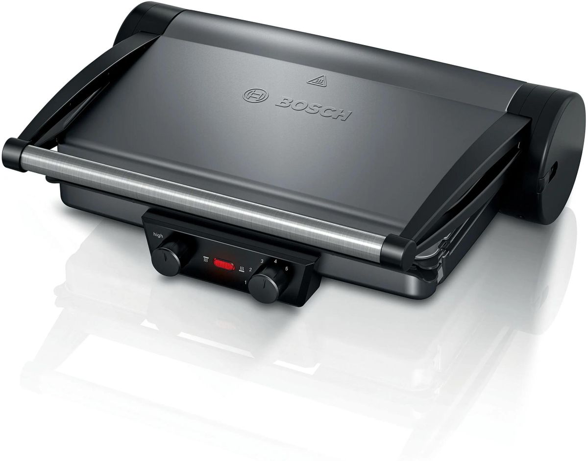 Электрогриль Bosch TCG4215,  серебристый и черный