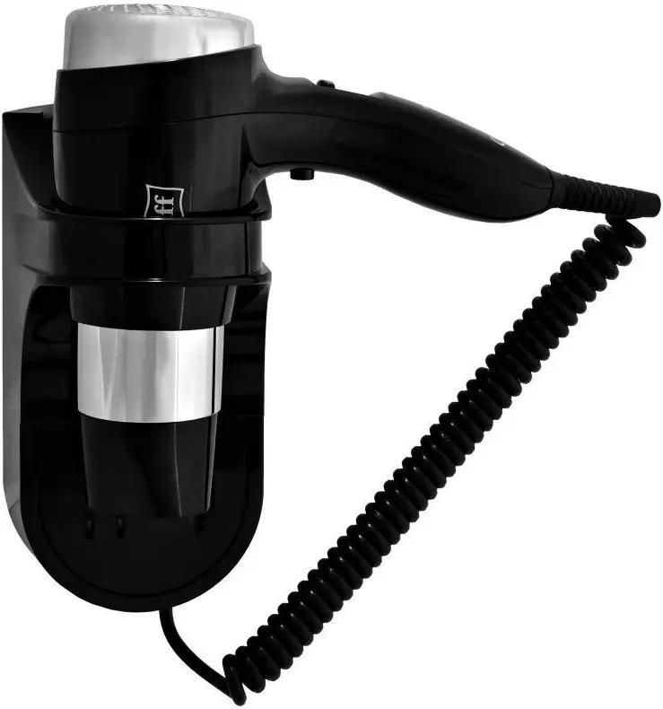 Фен PUFF 1600BlB, 1600Вт, черный и серебристый