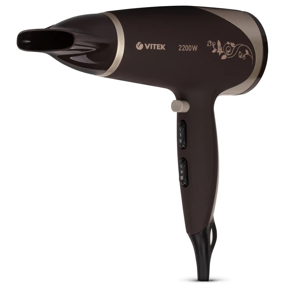 Фен Vitek VT-2327, 2200Вт, шоколадный